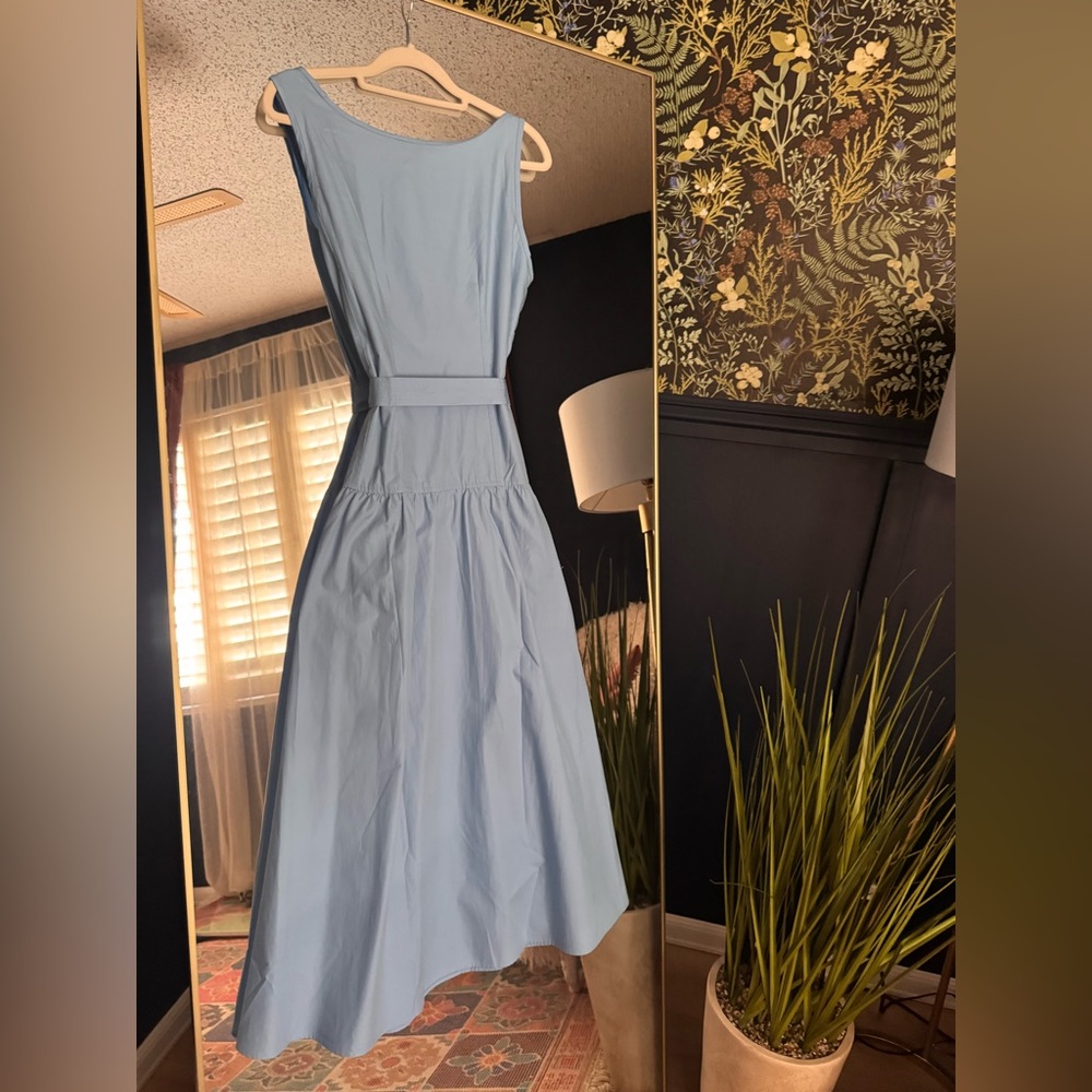 NWT POPLIN CORSET WAIST MIDI DRESS Banana republic Size s - Picture 4 of 5